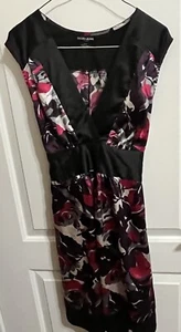 Pretty Floral Guess Jeans Authentic Brand Dress Sz M - Tie In Back - Multicolor - Picture 1 of 6
