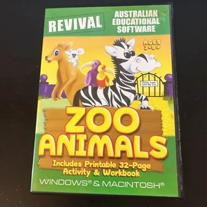ZOO ANIMALS for Mac & Windows PC CDROM Educational Kids Interactive Software - Picture 1 of 3