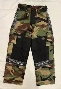 Karnage Mens Green Camo Padded Paintball Pants Sz Md Adjustable Waist 32x31.5 - Picture 1 of 20