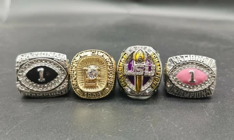 4 Pcs Set 1958 2004 2008 2019 LSU Tigers National Championship Ring SEC NCAA Cover