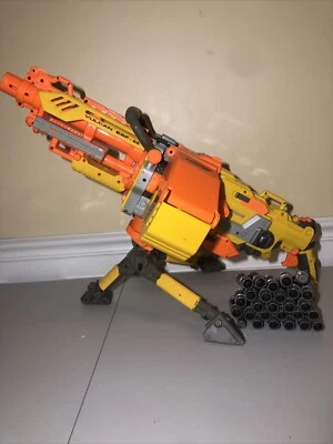 Nerf Vulcan EBF-25 Complete Belt Mini Gun W/ Ammo Box & Tripod Tested & Working - Image 1 of 4