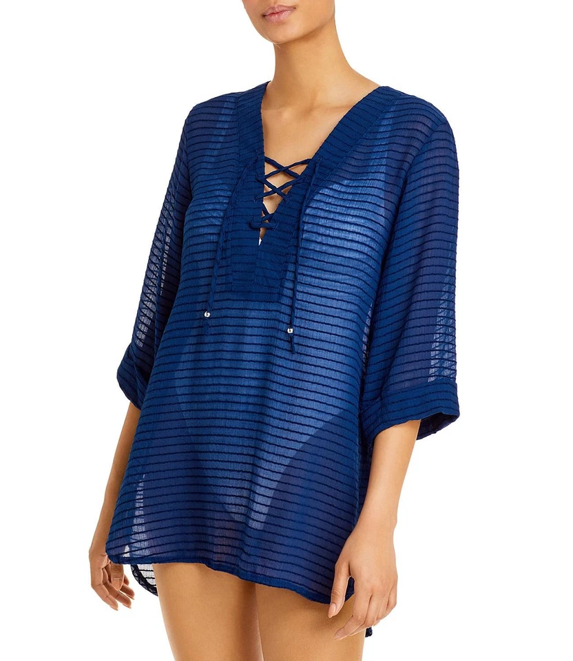 Mini vestido de baño J. Valdi 285102 con cordones, talla pequeña Foto 1 de 2