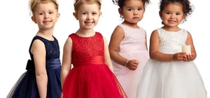 Elegant Girls Dress with Lace Bodice & Bow – Special Occasion Outfit 2-10 Years - Picture 1 of 9