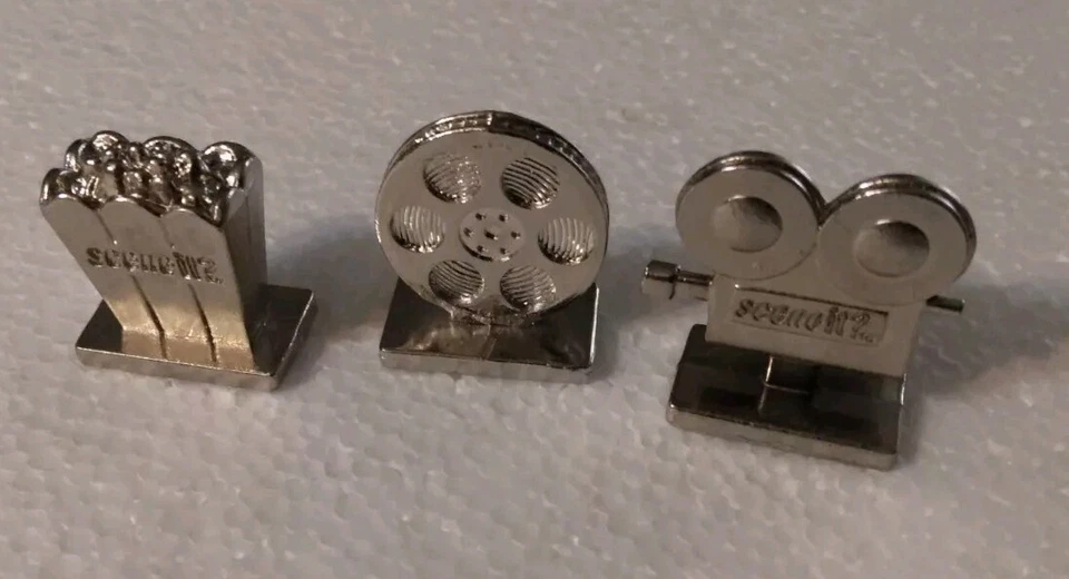 Scene It? DVD Movie Game 2002 Parts Lot of 3 Token Mover POPCORN REEL PROJECTOR  - Image 1 of 2