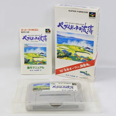 PEBBLE BEACH NO HATO Golf Hatou Super Famicom Nintendo 7346 sf - Image 1 of 4