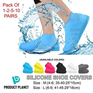 Reusable Waterproof Rain Shoe Covers Silicone Outdoor Rain Walking Shoes Cover - Picture 1 of 77