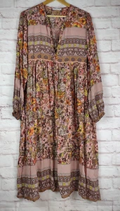 R. Vivimos Women’s Midi XL 16/18 Dress Boho Lagenlook Cottage Peasant Cozy Core - Picture 1 of 8