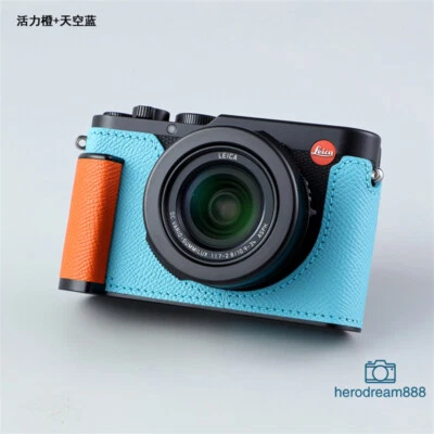 Leather Grip Half Case For Leica D-LUX8 Metal Camera Insert Milicase Handmade  - Image 1 of 4