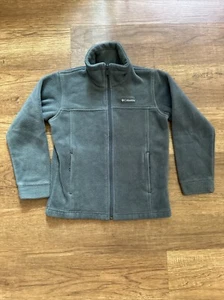 Columbia Fleece Jacket Kids Size XS Grey Outdoor Warm Zip Up Jackets Pockets - Picture 1 of 15