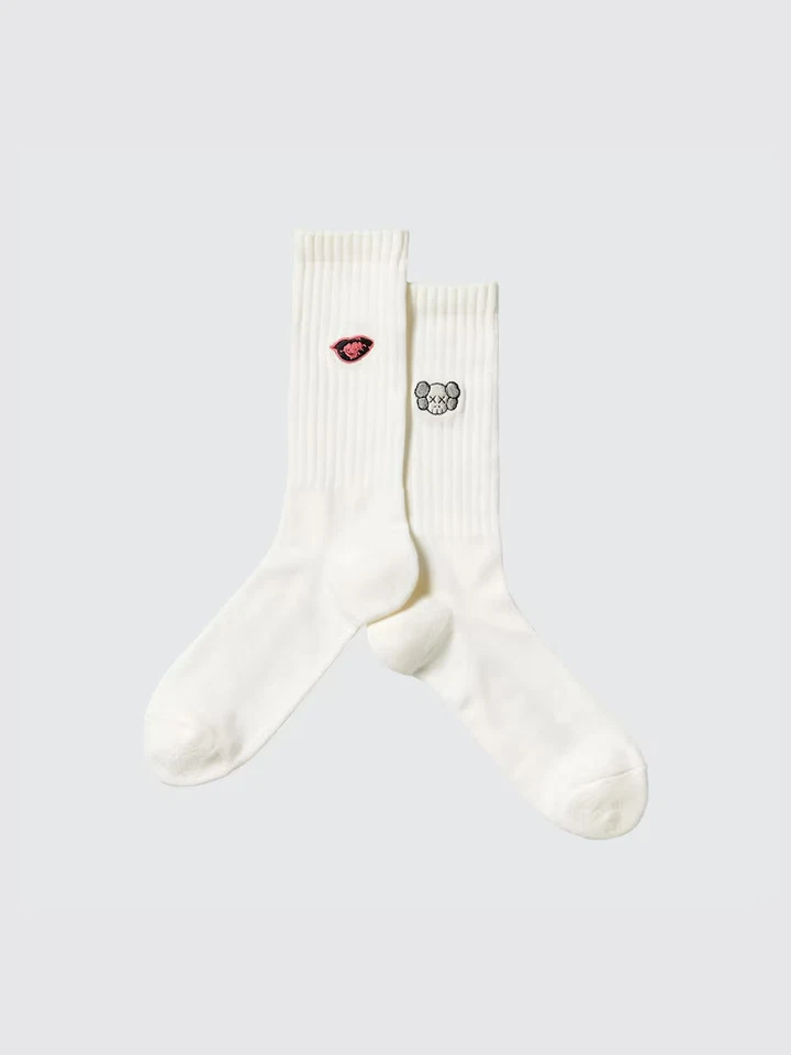 Uniqlo x Kaws x Andy Warhol White Socks UK5-8 25-27CM Brand New With Tags - Image 1 of 1