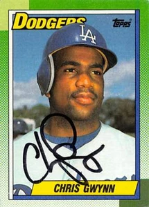 Chris Gwynn autographed baseball card (Los Angeles Dodgers) 1990 Topps #456 - Picture 1 of 1