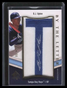 2009 SP Authentic By The Letter Signatures B. J. Upton Letter Patch Auto 24/30 - Picture 1 of 2