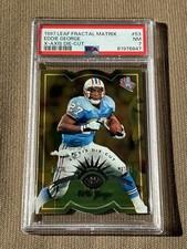 EDDIE GEORGE 1997 LEAF FRACTAL MATRIX X-AXIS DIE CUT FOOTBALL CARD #53 PSA 7