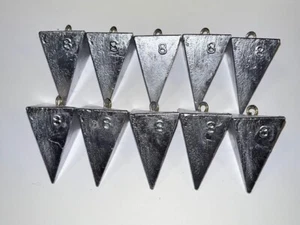 Pyramid Sinker Lead Fishing Weight 8 oz & 10 oz - FREE SHIPPING - Picture 1 of 5
