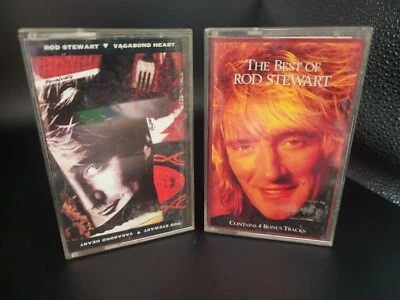 Rod Stewart Cassette Tape Lot  X2 THE NEST OF And VAGABOND HEART - Image 1 of 2