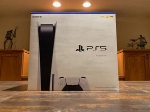 New Sealed PS5 Disc Version (CFI-1215A), Extra Controller & Charging Dock Bundle - Picture 1 of 11