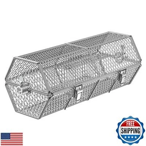 Cesta Asadora Giratoria Skyflame Redonda, Acero Inoxidable Barbacoa Rodante - Imagen 1 de 5