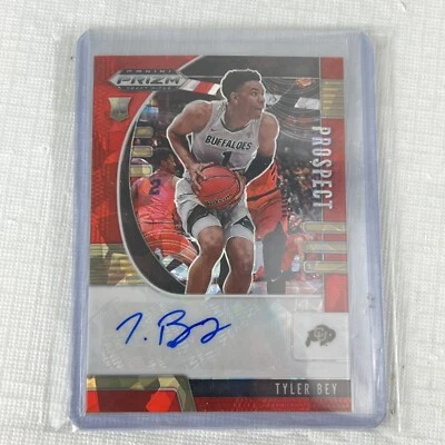 Tyler Bey 2020 Prizm Draft Rookie Auto PA-TB Mavericks Buffaloes RC - Image 1 of 2