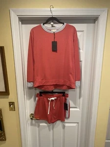 JANE AND DELANCEY SHORTS SZ MED AND TOP SZ SMALL SET. NWT WATERMELON ROSE COLOR  - Bild 1 von 8