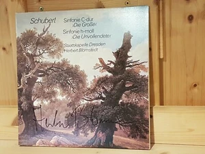 Signed by HERBERT BLOMSTEDT Schubert Symphonies 8 & 9 ETERNA 2 LP 827679-680 NM - Picture 1 of 5