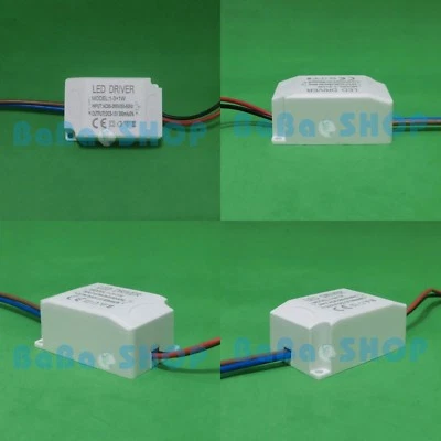 2x AC LED Driver +Shell 1x1W 3x1W 300mA Power Supply Lamp Spot Light Bulb 1W 3W - Image 1 of 3