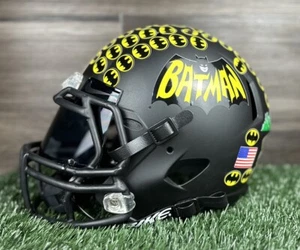 BATMAN Custom Football Helmet Adult Large Full Size Memorabilia. - Picture 1 of 9