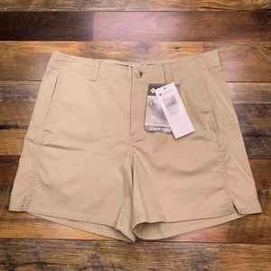 Columbia Vertex Shorts Womens 12 Khaki Brown 5 Inch Inseam Outdoor Stretch New - Picture 1 of 13