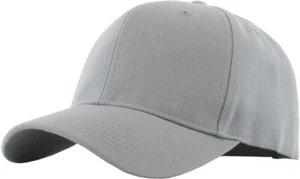 Loop Plain Baseball Cap Solid Color Blank Curved Visor Hat Adjustable Army Mens - Picture 1 of 64