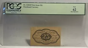 Fr. 1282SP First Issue 25c Fractional Currency PMG 62 New! Back Specimen - Picture 1 of 24