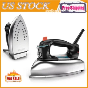 Steam Iron Clothes with Aluminum Soleplate Garment Portable Nonstick Wrinkle US - Picture 1 of 11