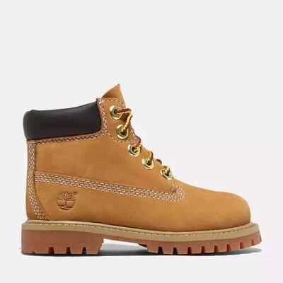 Timberland Junior 6-Inch Premium Boots Wheat Nubuck TB012909713 - Image 1 of 4