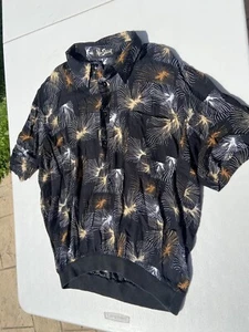 Vintage Alan Stuart Mens Hawaiian Short Sleeve Polo Shirt Size XL - Picture 1 of 3
