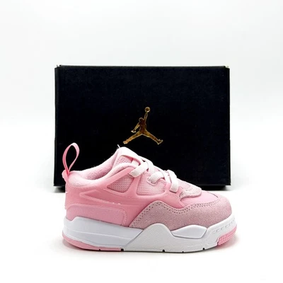 *NUEVO* BEBÉ NIÑO NIKE AIR JORDAN 4 RM (TD) ROSA SUAVE (FQ7937 614) 👍 Foto 1 de 4