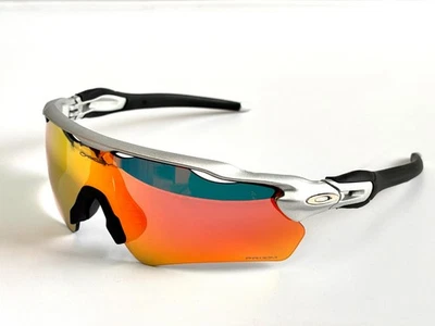 NEW OO9208 Oakley Radar EV Patn Sunglasses Silver Frame Polarization Lenses - Image 1 of 4