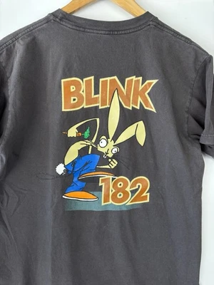 Vintage Blink 182 T Shirt Mens Small Gray Y2K 90s Punk Rock 1997 Skanking Bunny - Image 1 of 4