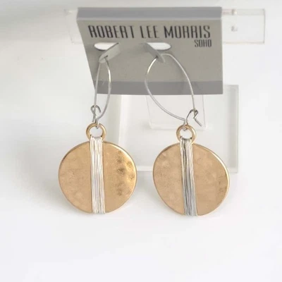 Pendientes colgantes Robert Lee Morris etiqueta redonda regalo elegantes mujeres fiesta vacaciones joyería Foto 1 de 4