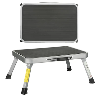 Trittstufe klappbar Tritthocker Stahl bis 150 kg Wohnwagen Wohnmobil Camping - Bild 1 von 4