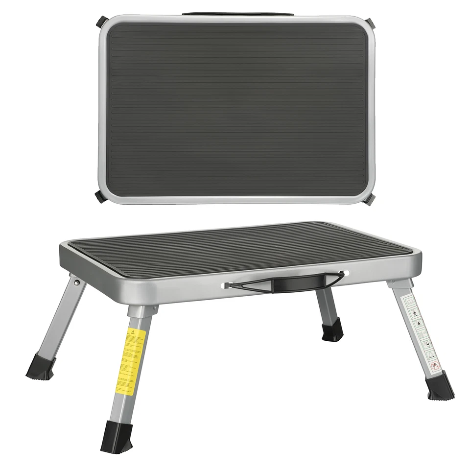 Trittstufe klappbar Tritthocker Stahl bis 150 kg Wohnwagen Wohnmobil Camping - Bild 1 von 4