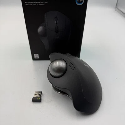 Logitech MX Ergo S Advanced Wireless Trackball Mouse w/ dongle - Image 1 of 4
