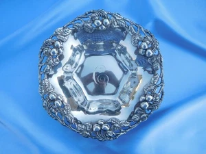 Ciotola ciliegie ciliegie American US Art Nouveau curva argento massiccio C 🍒 - Foto 1 di 16