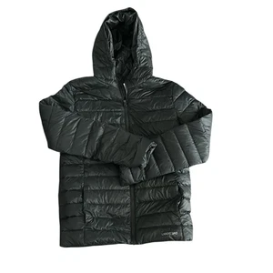 Lands' End Kids Packable Hooded Down Puffer Jacket Coat, Black, Size XXL, NWT - Picture 1 of 10