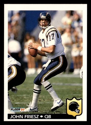 John Friesz 1992 Fleer #358 San Diego Chargers FREE SHIPPING *091 - Image 1 of 2