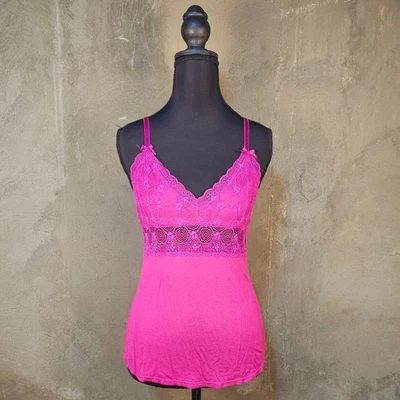 Babydoll de renda rosa Y2K cami S coquete boneca Barbiecore bimbo-core McBling - Imagem 1 de 4