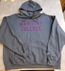 Felpa con cappuccio Martime College Champion Eco Fleece XXL Grigio - Foto 1 di 11