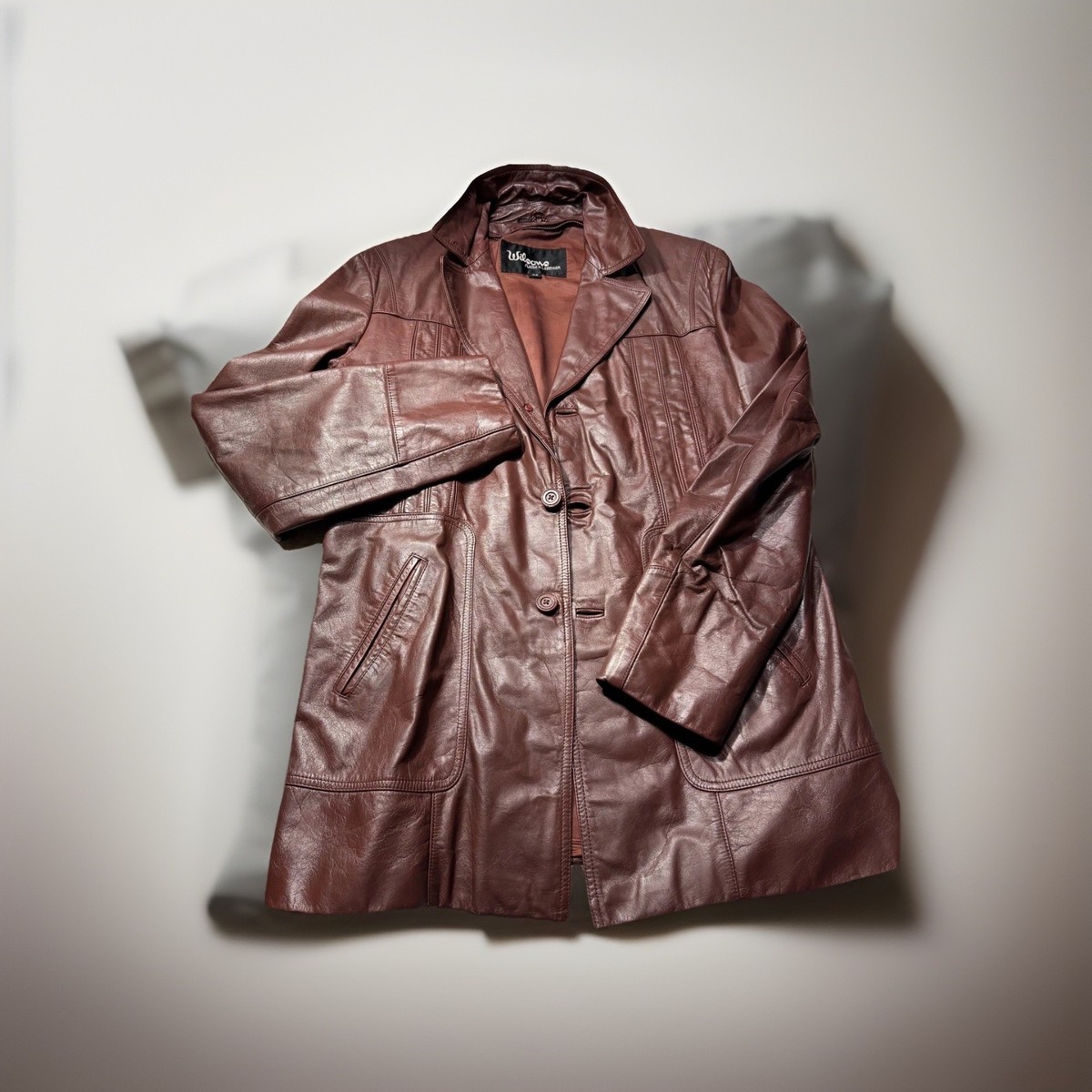 ジャケット・アウター Vnintage leather mods coat Mod/GoGo Leather Vintage Outerwear Coats & Jackets for Men