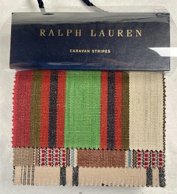 VTG Ralph Lauren Caravan Stripe Fabric Sample Book  - Image 1 of 4