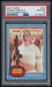 PADME AMIDALA (PSA 10) 2021 Topps Star Wars Living Card #224 -010 - Picture 1 of 2