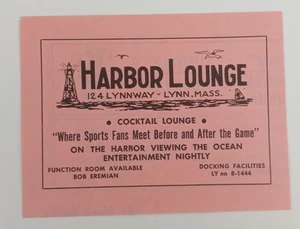 HARBOR LOUNGE - Sports Cocktail Lounge 124 Lynnway Lynn MA (Kleingedruckte Anzeige) 1964 - Bild 1 von 3