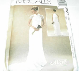 Alicyn Bridal Wedding Halter Dress Empire waist Sz 12-18 McCall's 3933 uncut - Picture 1 of 6