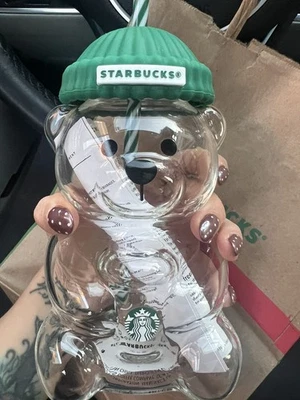 *AUTÉNTICO* Starbucks Bearista Glass Bear Cup Edición Limitada Foto 1 de 2